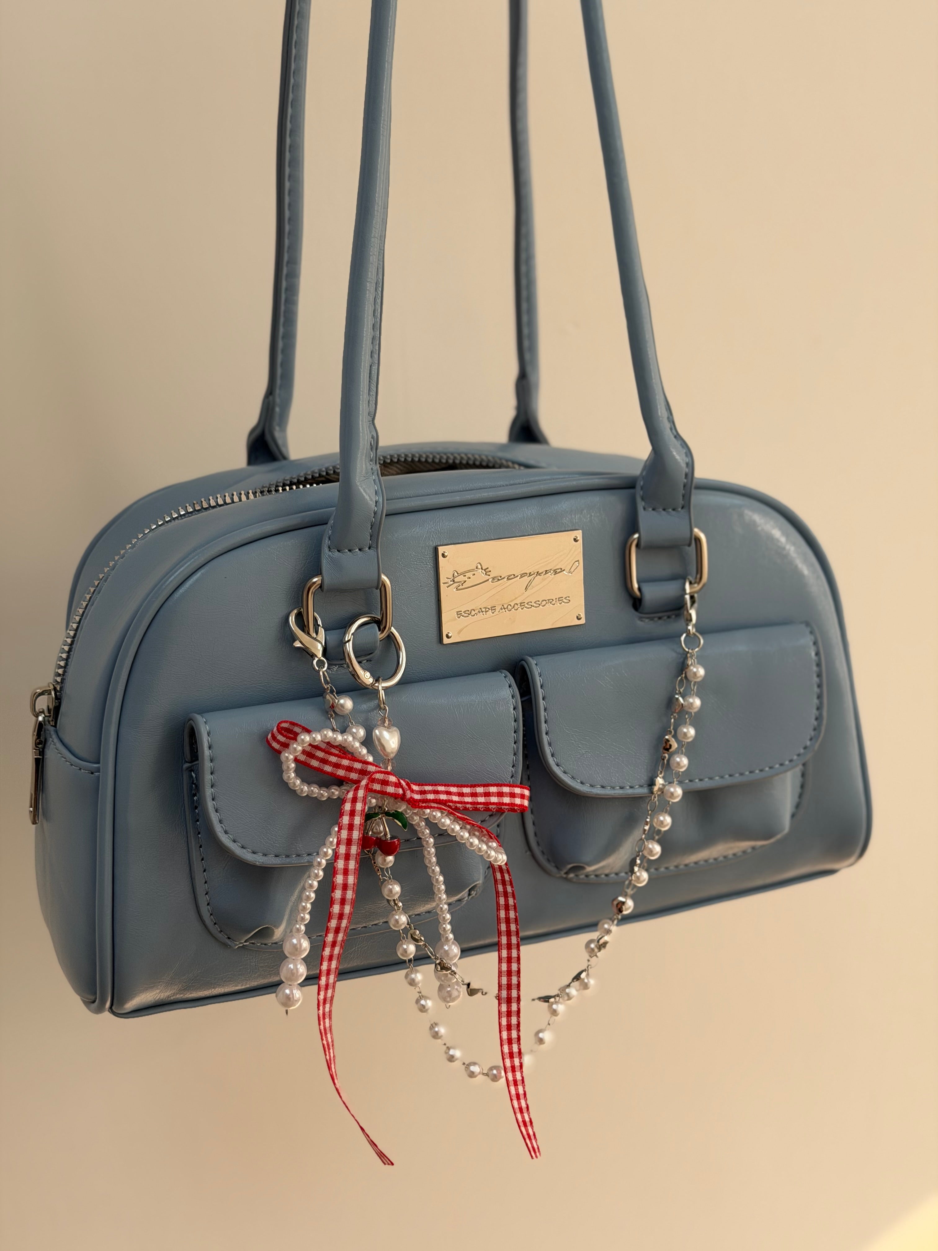 日系圓角側背包