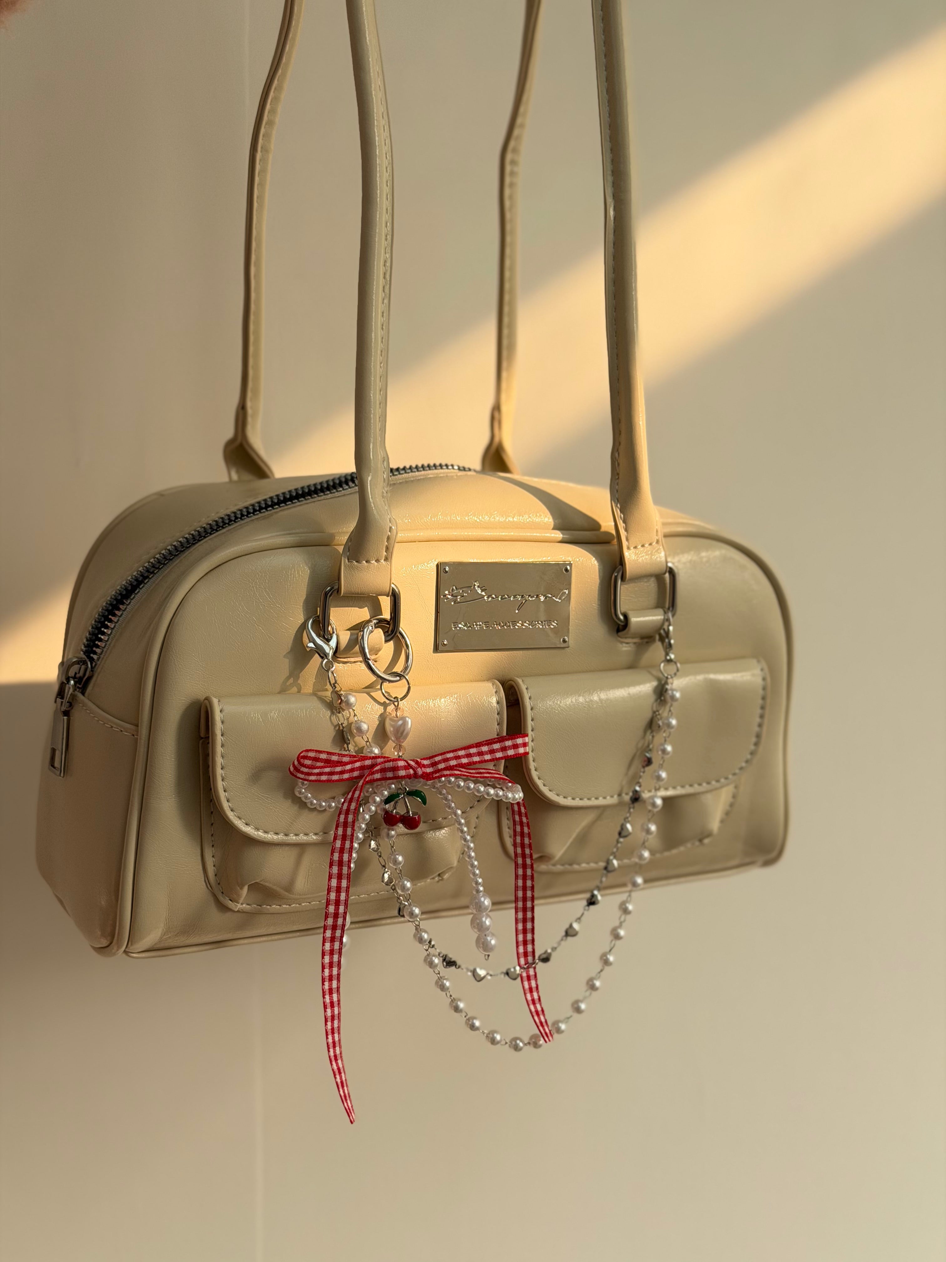 日系圓角側背包