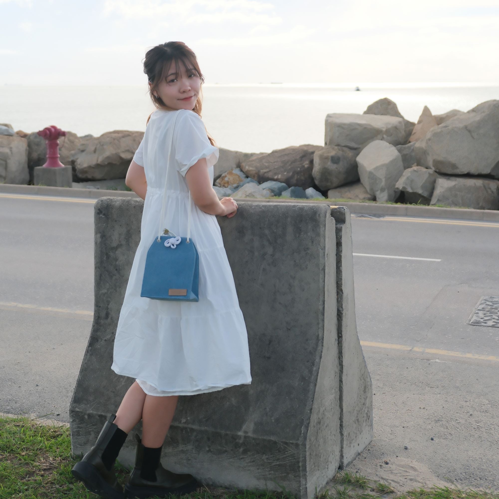 【New】Denim Omamori Cloth Bag - (3 colors)