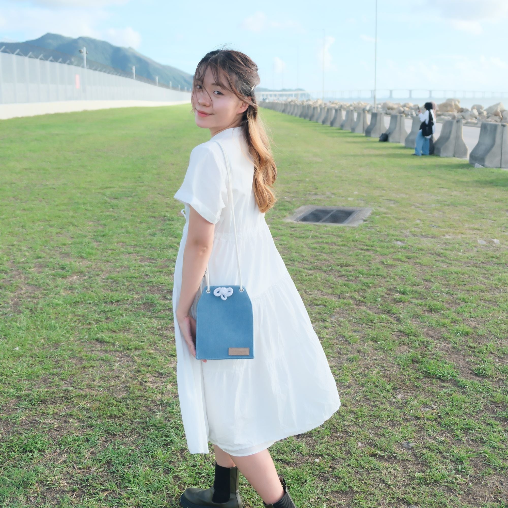 【New】Denim Omamori Cloth Bag - (3 colors)
