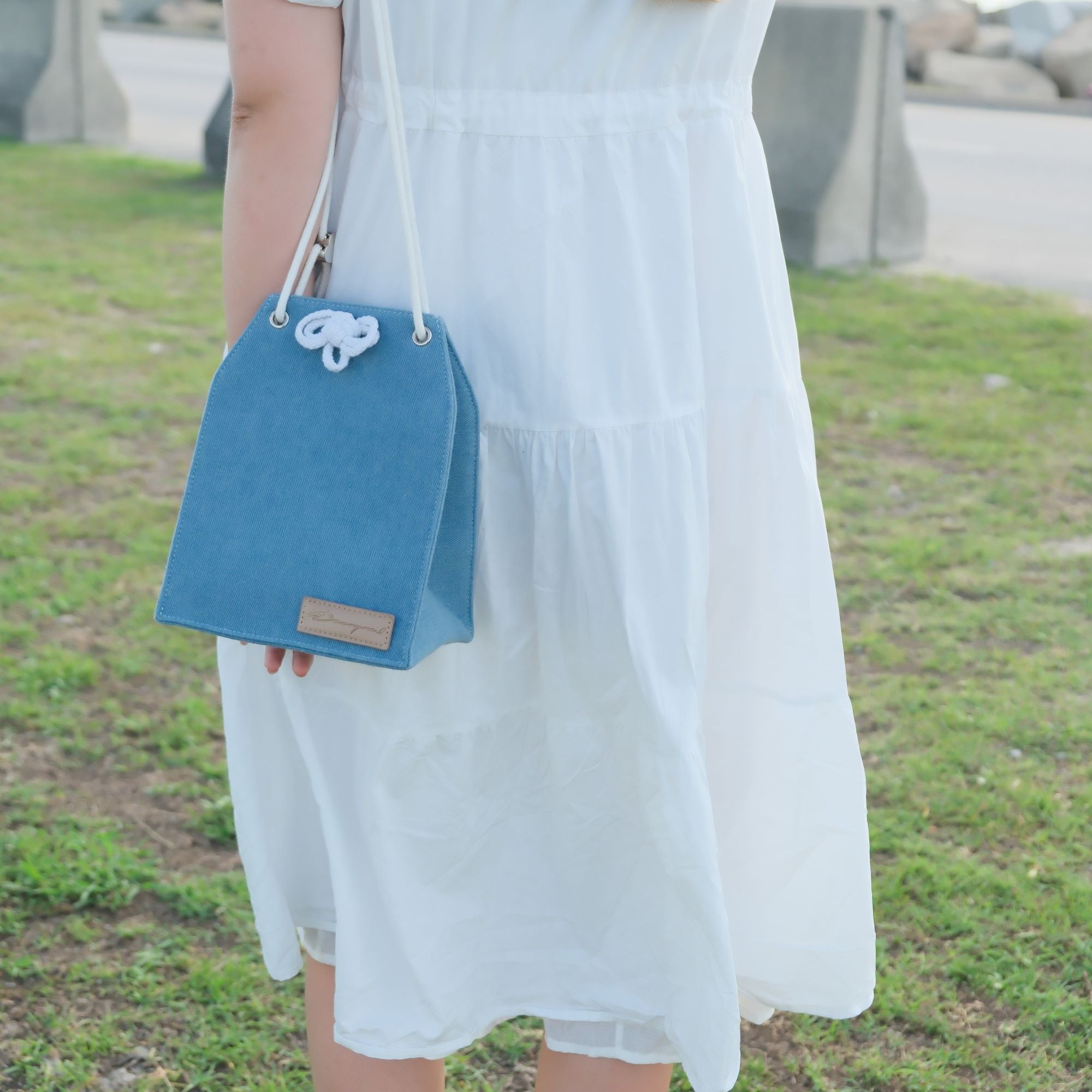 【New】Denim Omamori Cloth Bag - (3 colors)