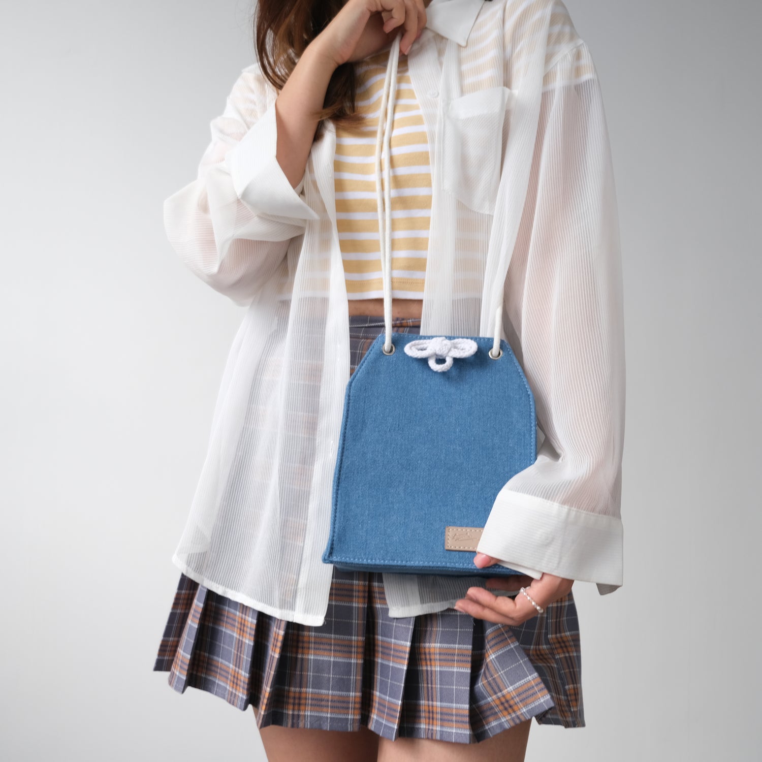 【New】Denim Omamori Cloth Bag - (3 colors)