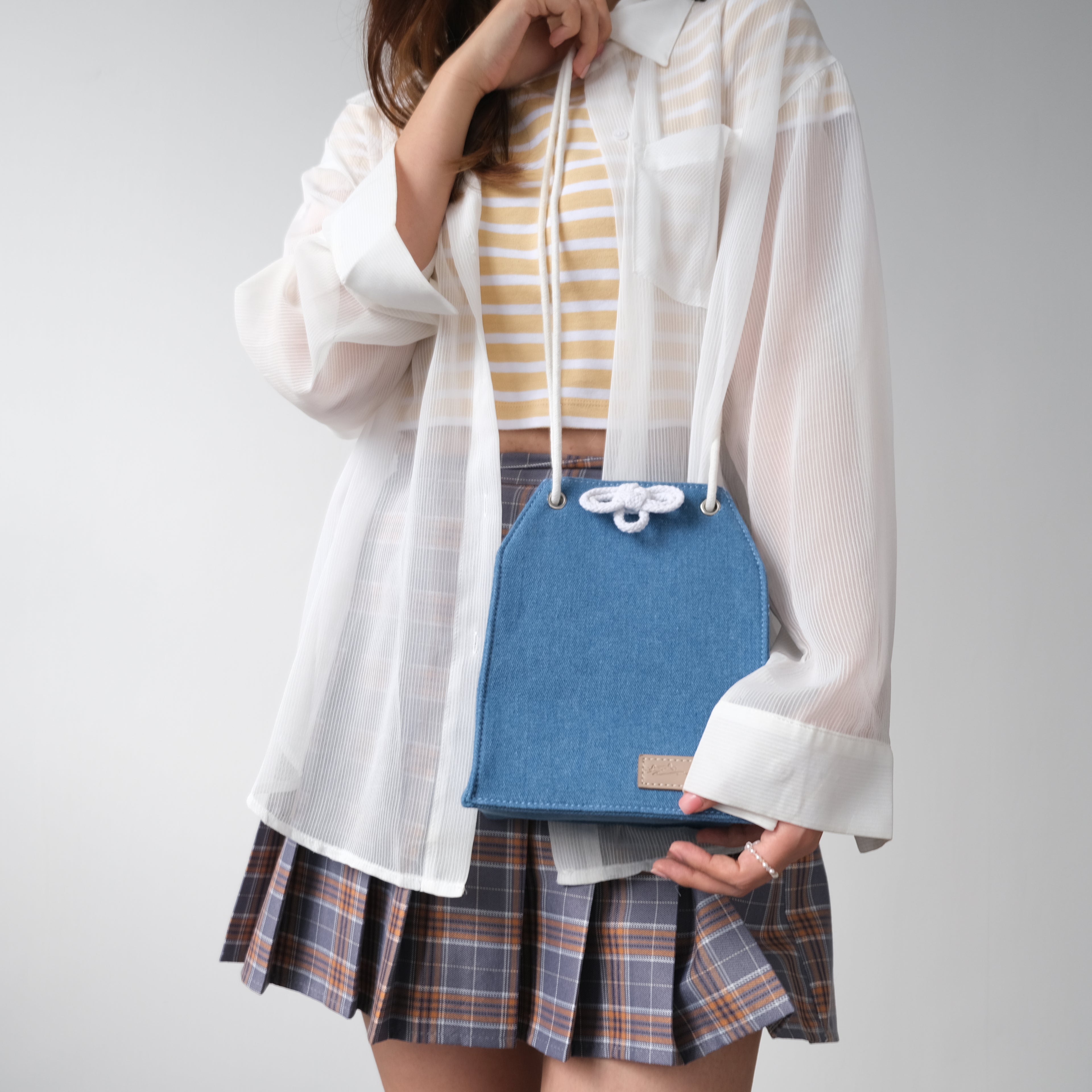 【New】Denim Omamori Cloth Bag - (3 colors)