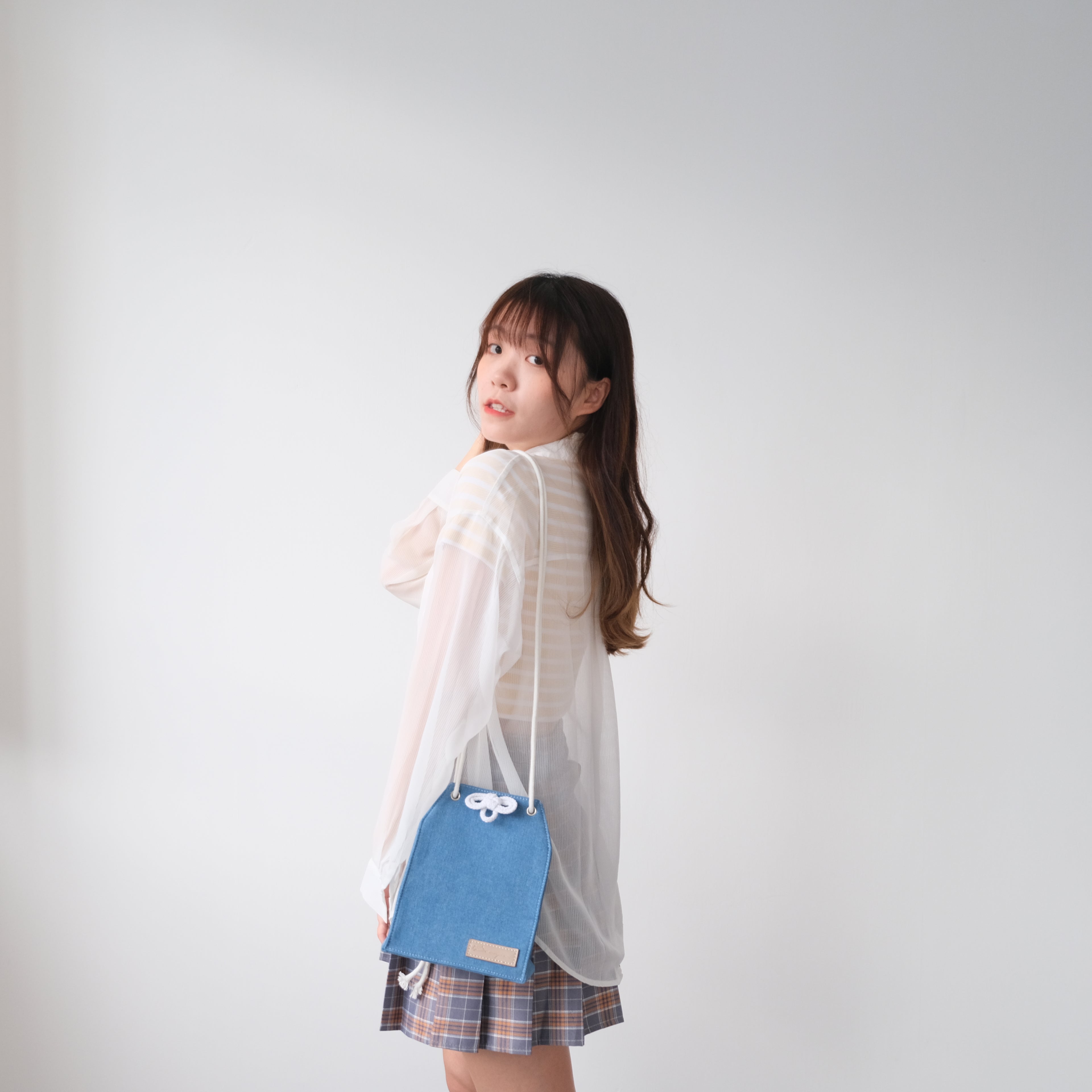 【New】Denim Omamori Cloth Bag - (3 colors)