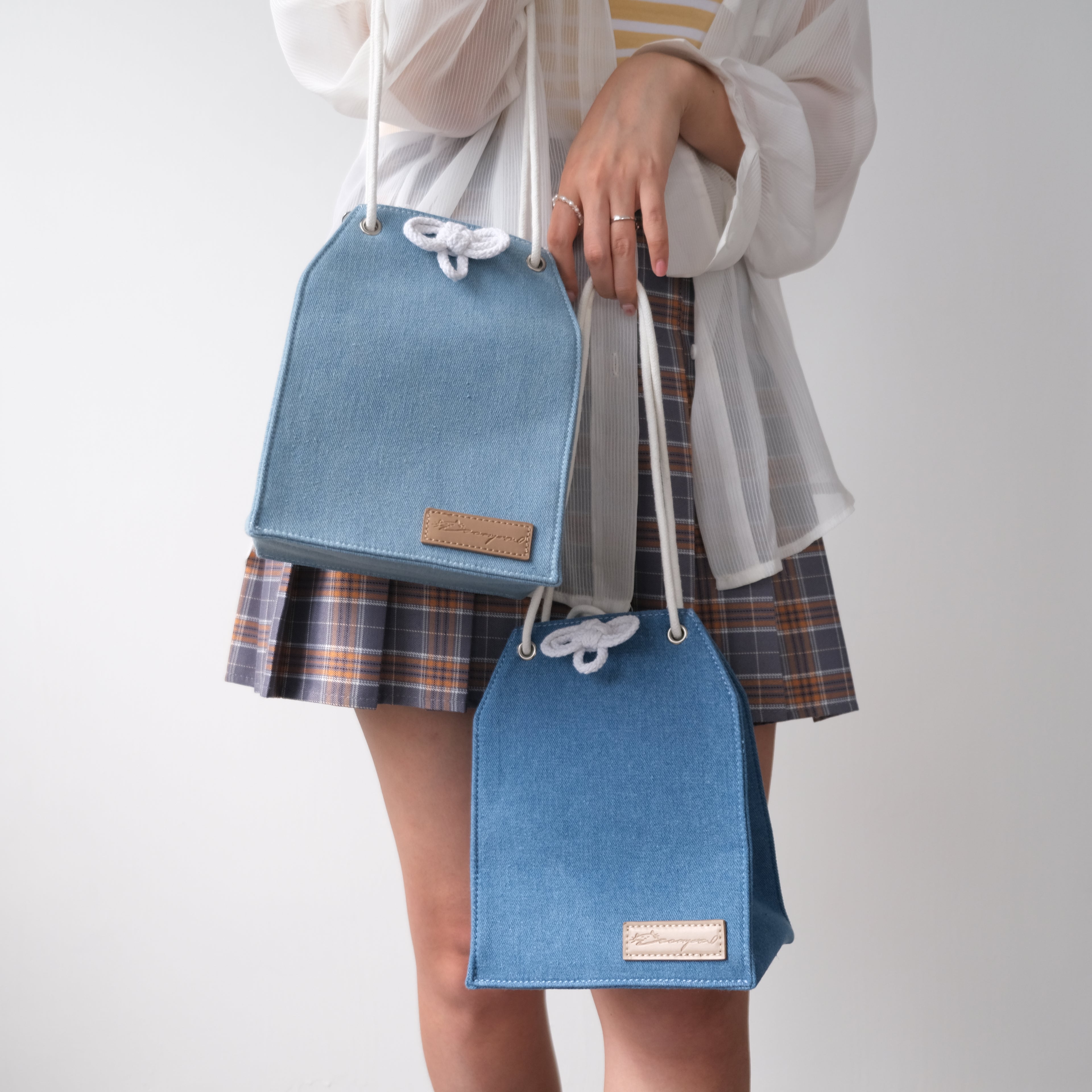 【New】Denim Omamori Cloth Bag - (3 colors)