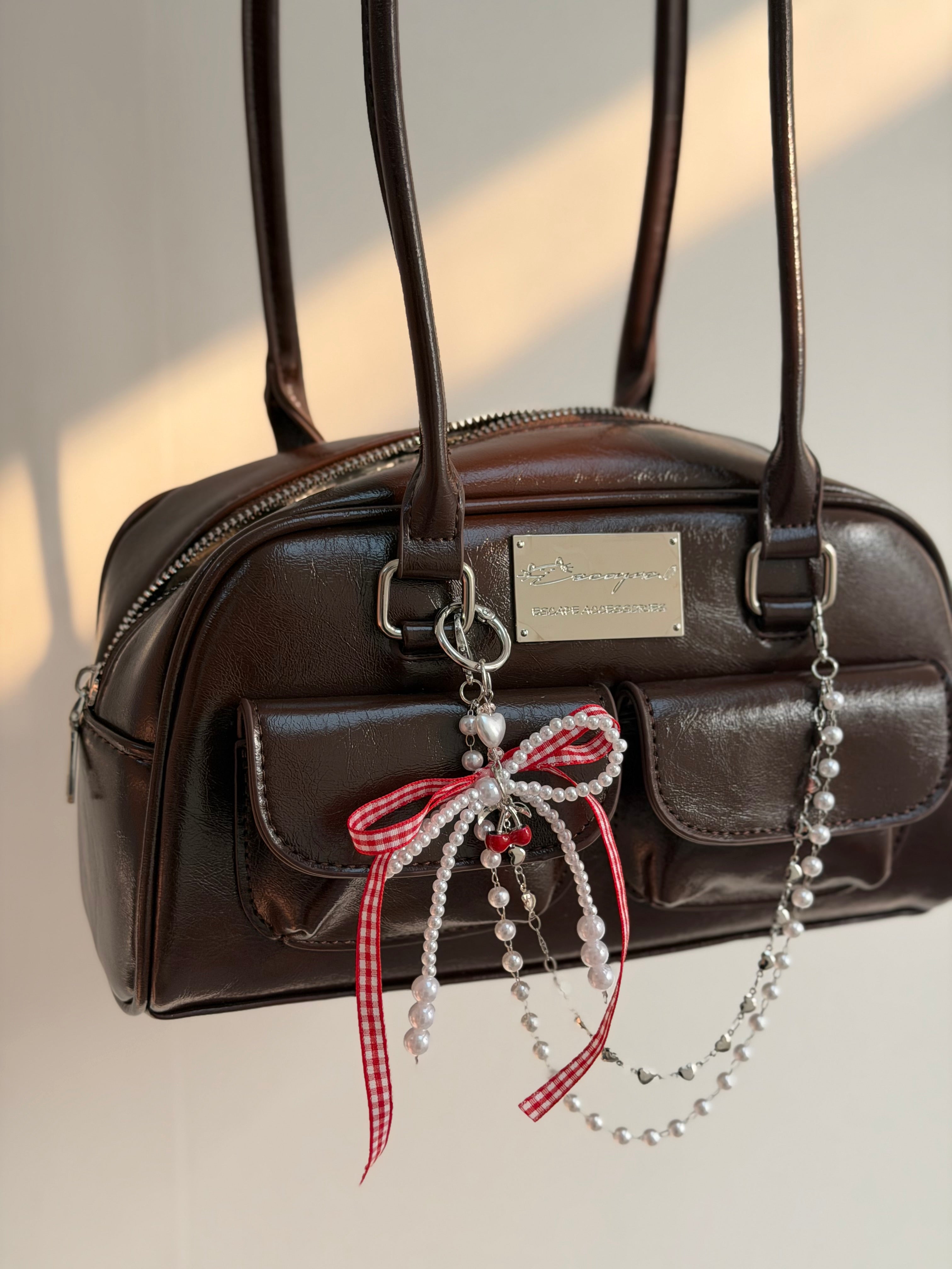 日系圓角側背包