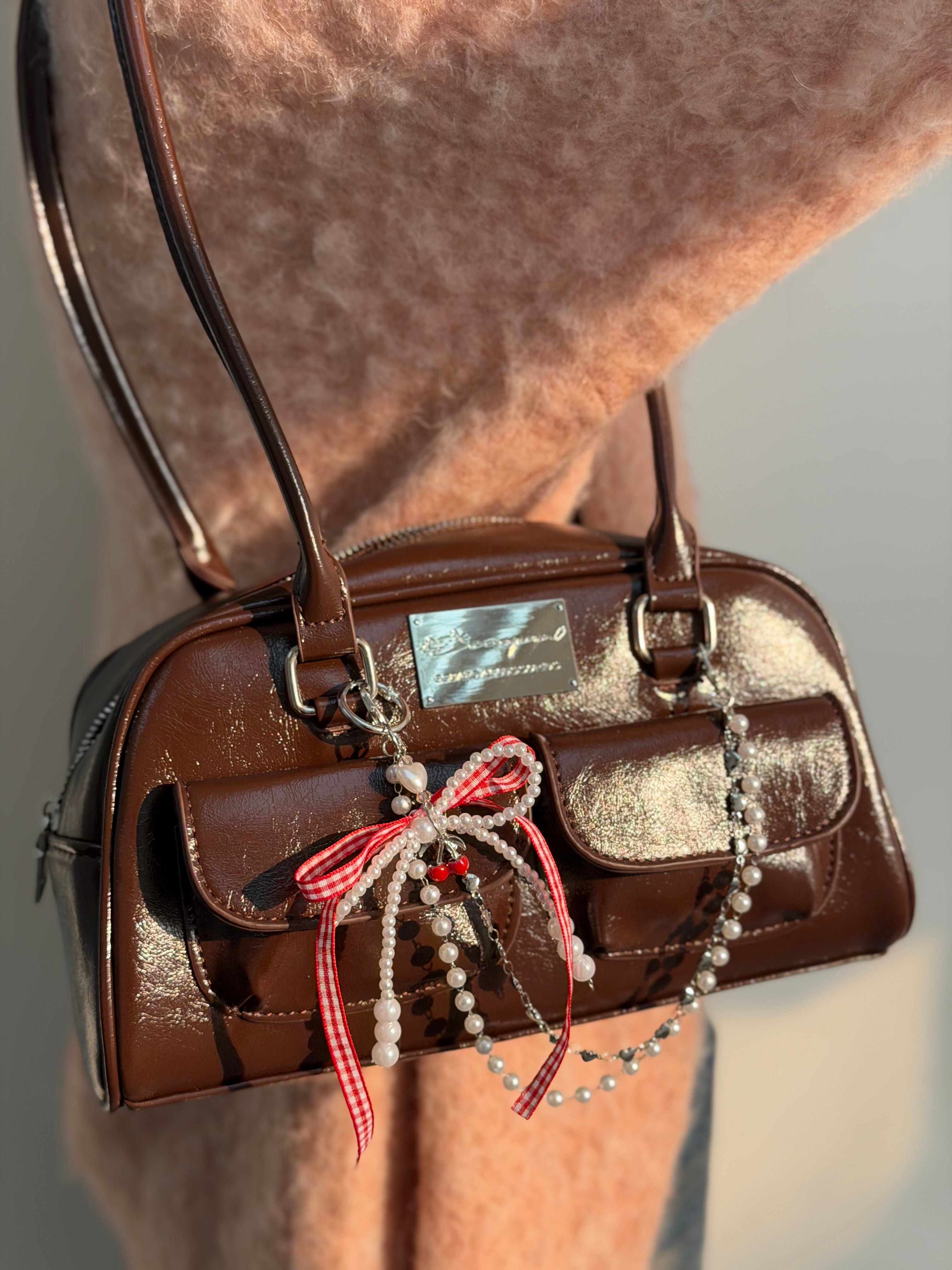 日系圓角側背包