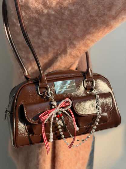 日系圓角側背包