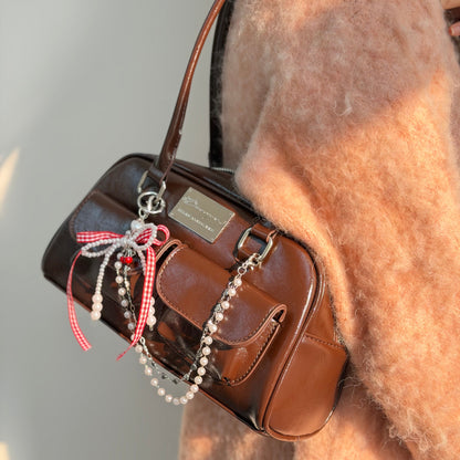 日系圓角側背包