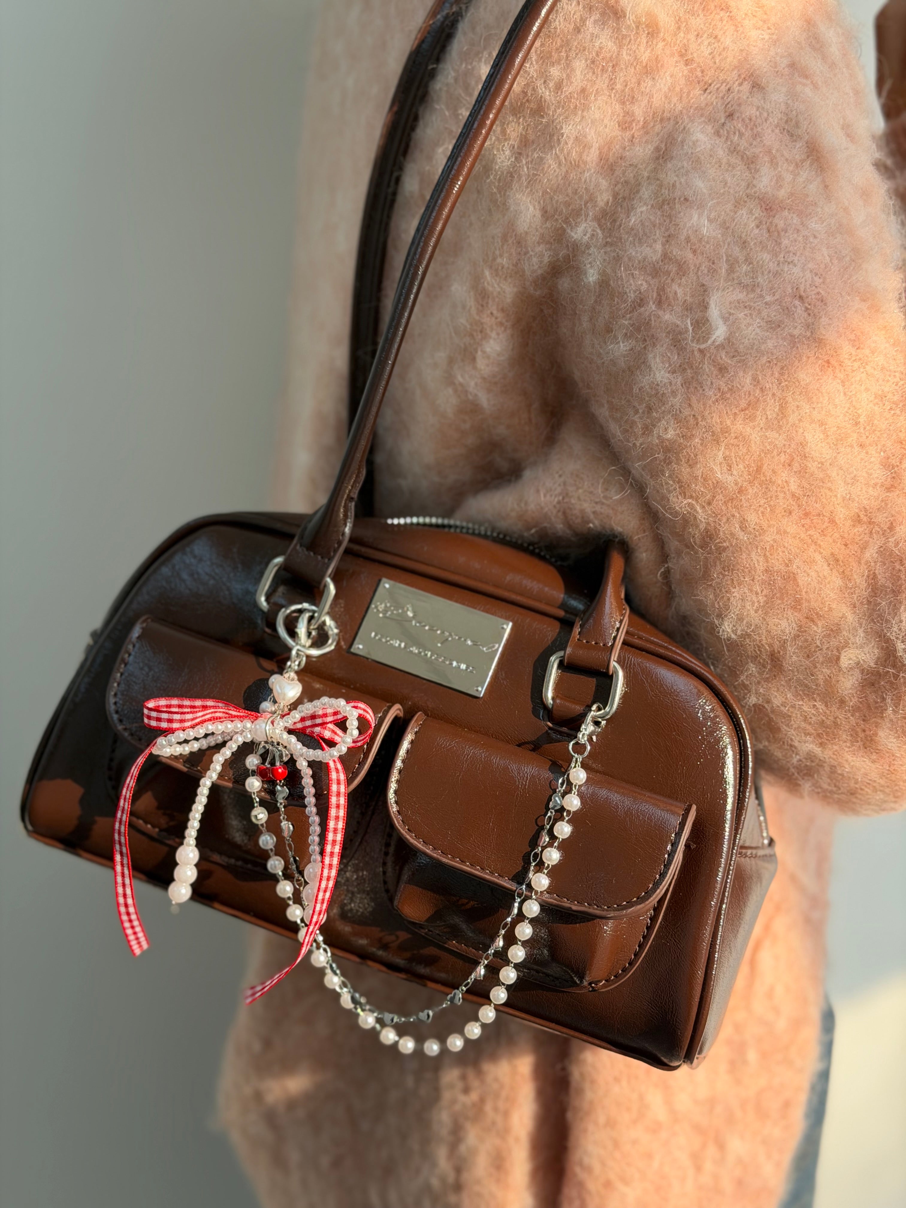 日系圓角側背包