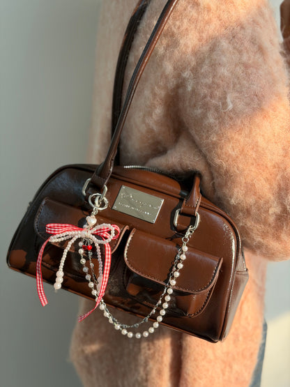 日系圓角側背包