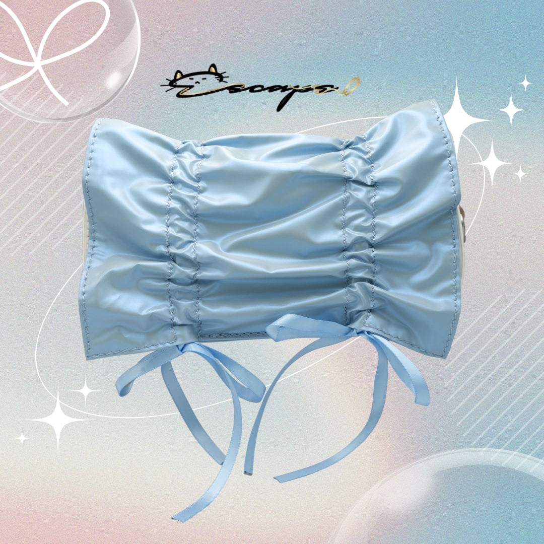 雲朵抽褶系列-藍色 拼合包蓋