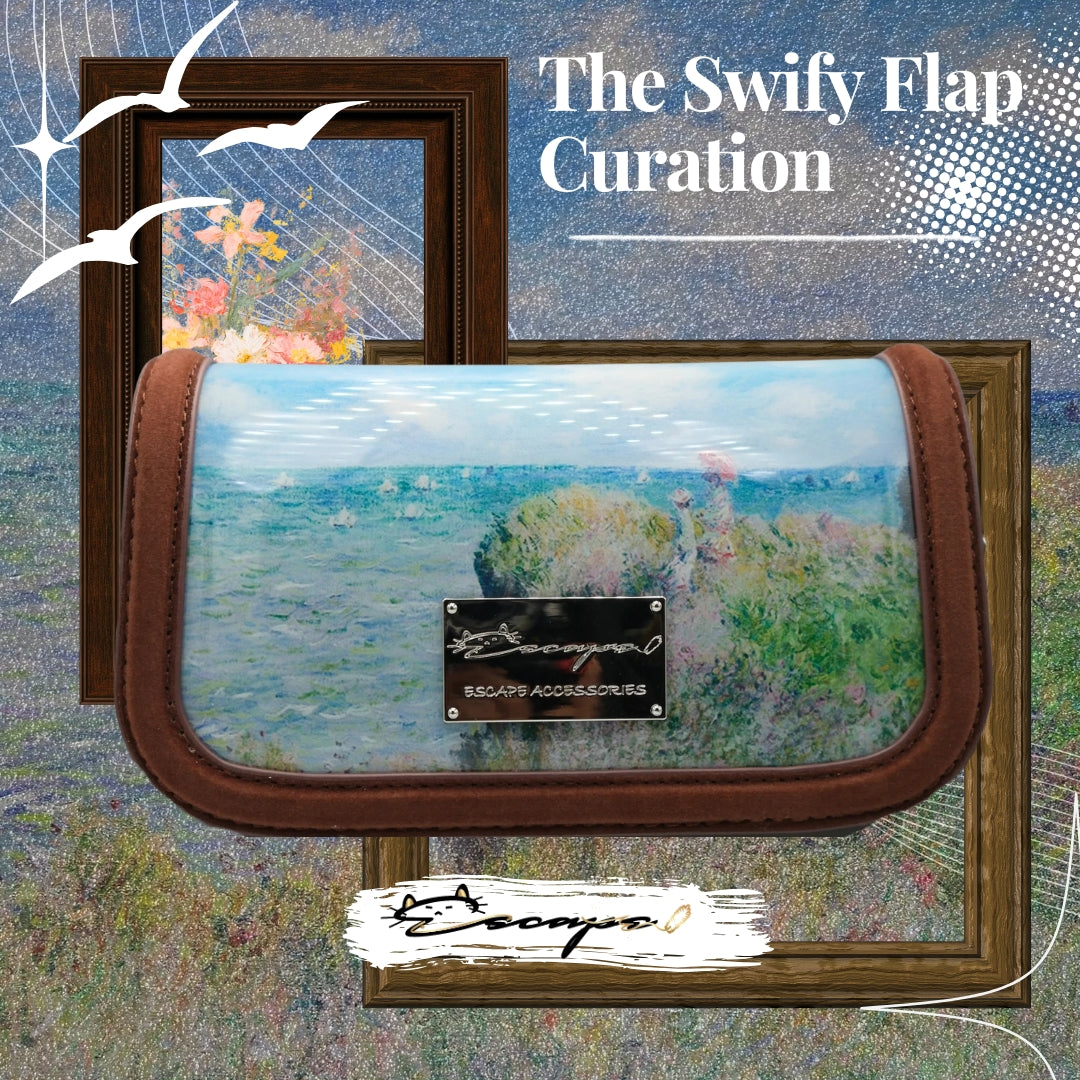 油畫系列-莫內懸崖 拼合包蓋