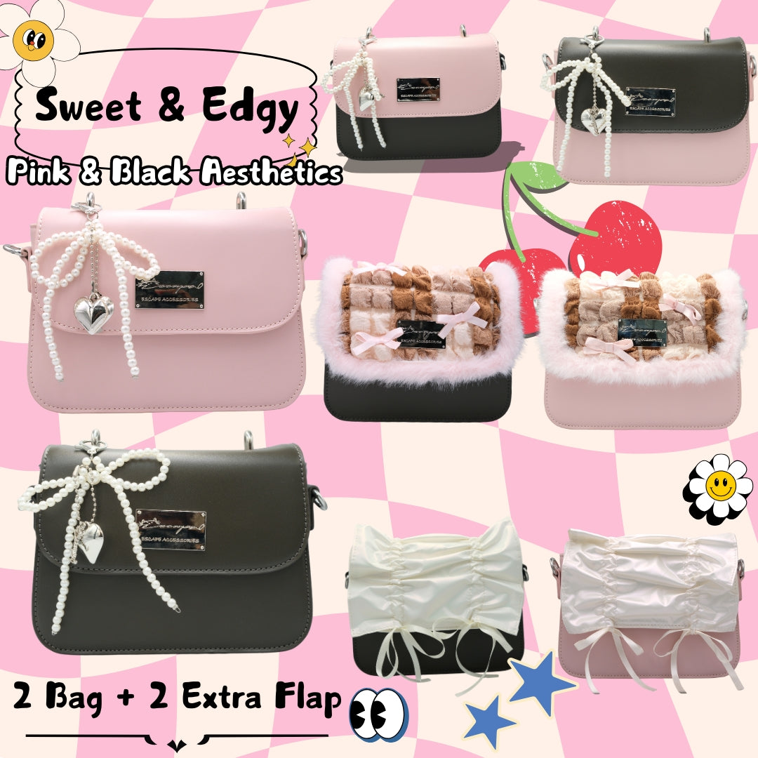 Sweet &amp; Edgy Bundle (2 Bags + 2 Extra Flaps)