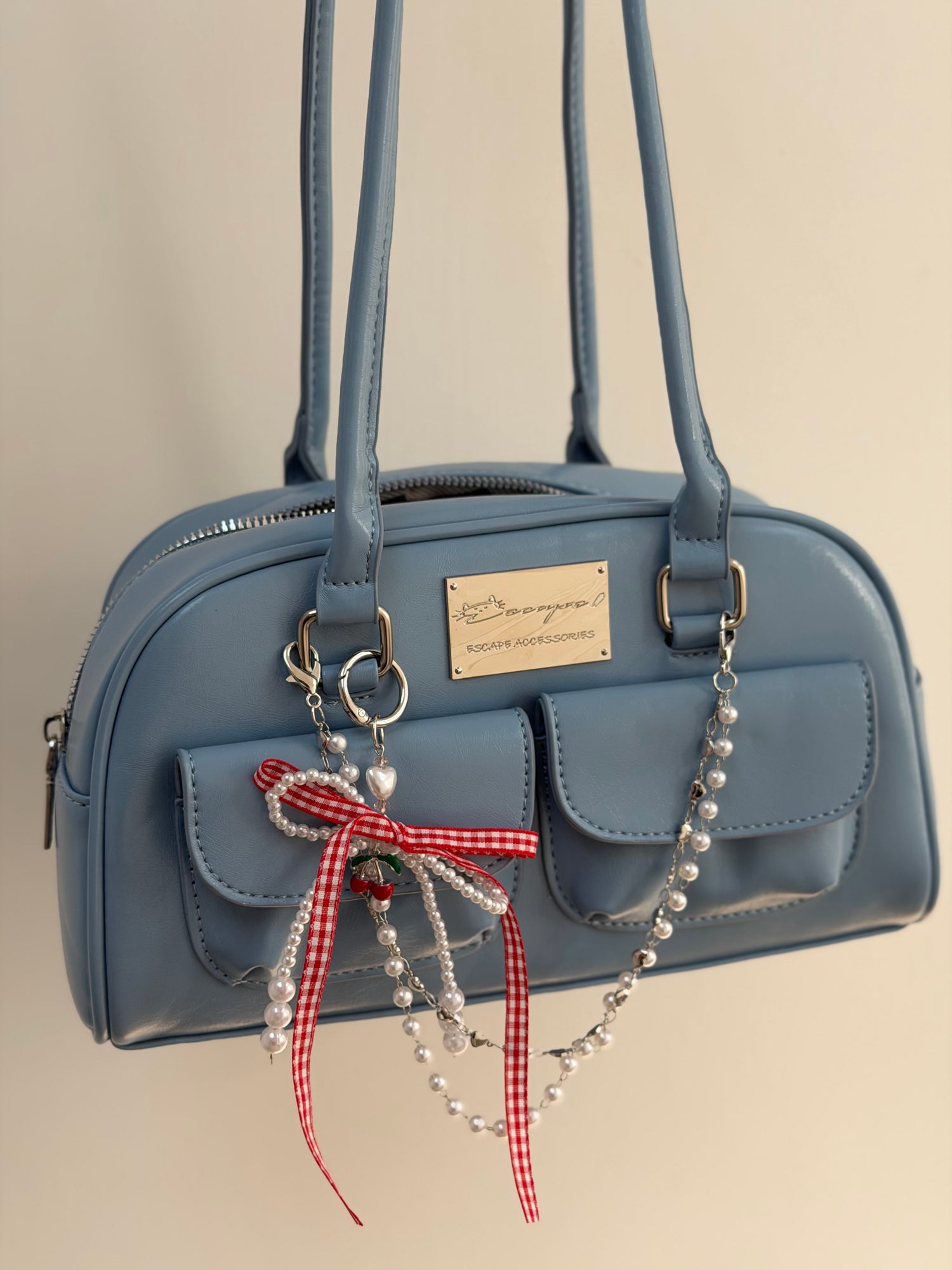 日系圓角側背包