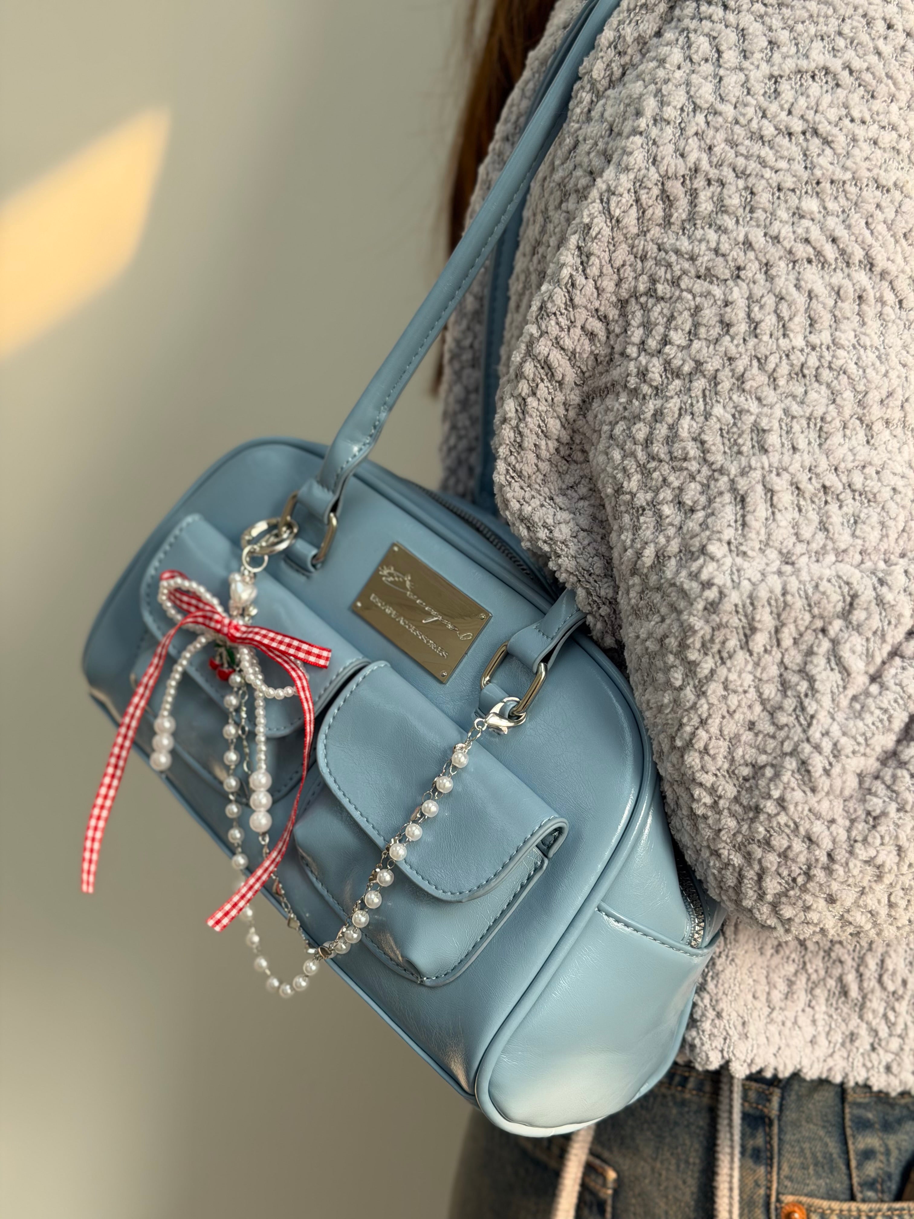 日系圓角側背包