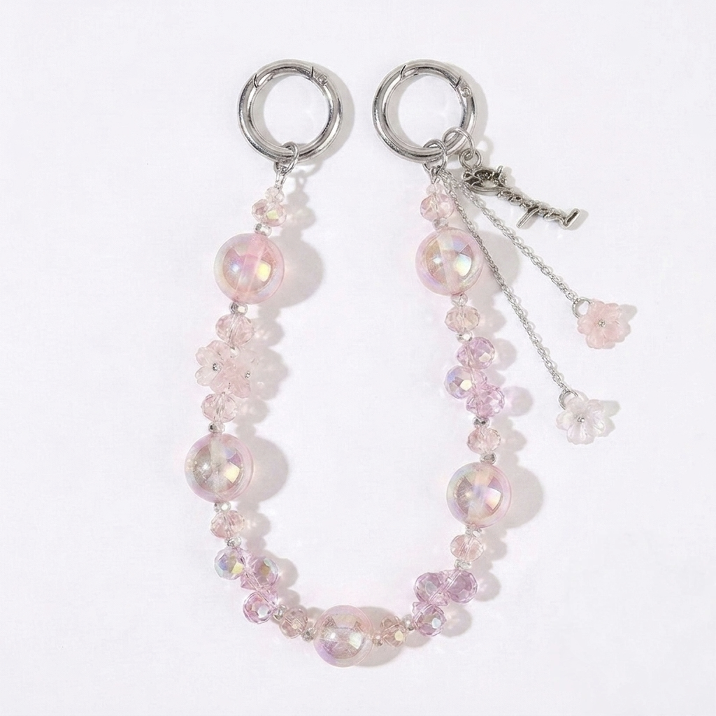 Sakura Dewdrop Beaded Bag Charm